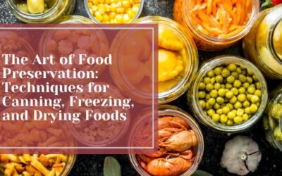 The Art of Food Preservation: Techniques for Canning, Freezing, and Drying Foods